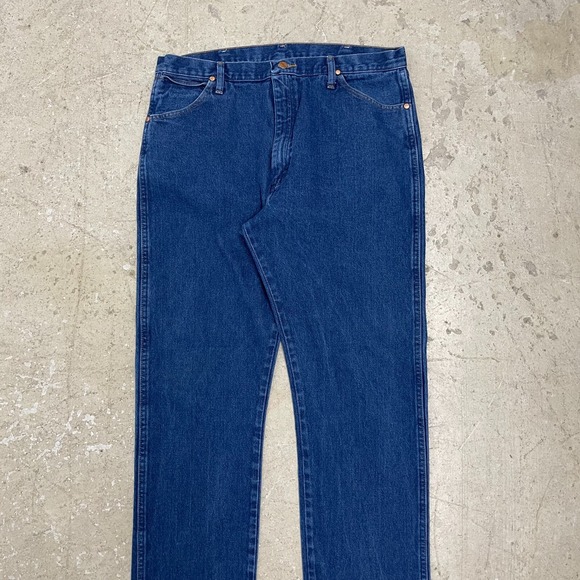 Vintage Wrangler Jeans 38x33 Blue Pants Cowboy Western 13MWZ Denim Tag 38x34 *‎ - Picture 4 of 13